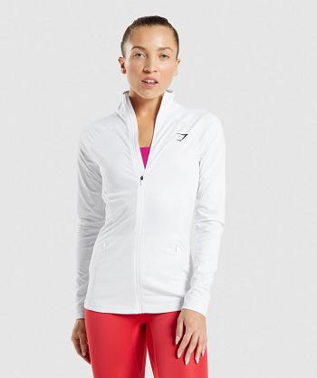 Chaquetas Gymshark Entrenamiento Mujer Blancas | CO 2049EBC